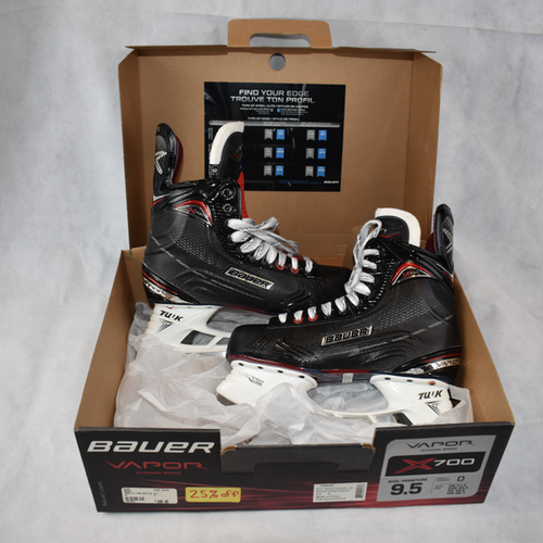 Senior New Bauer Vapor X700 Hockey Skates Regular Width Size 9.5
