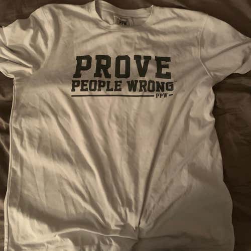White Prove People Wrong Shirt Size Large