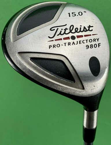 Titleist 980F Pro Trajectory Fairway 3-Wood 3W 15* Graphite Stiff S-Flex #2256
