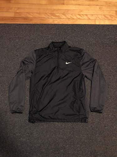 Nike Men's Black 1/4 Zip Rain Jacket/Wind Breaker