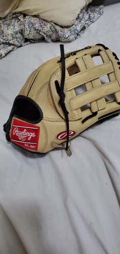 Rawlings Right Hand Throw Blonde Outfield Heart of the Hide Glove Finger Shift 12.75"