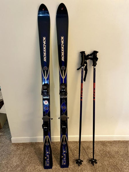 Like New Rossignol Skis With Bindings 150cm + Scott 110cm/44" Ski Poles + Valise Sport Ski Bag