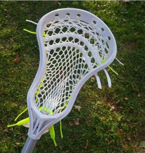Signature Lacrosse Head Hand Strung w/ USA Made Semi-Soft Mesh & SK Strings