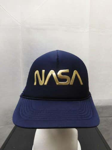 Vintage NASA Gold Letters Mesh Trucker Snapback Hat