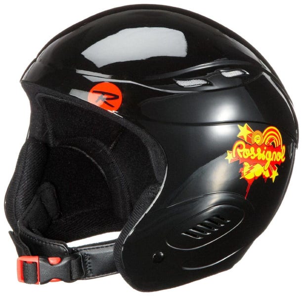 Rossignol Comp J Kids ski snowboard Helmet 54cm Black-yellow NEW