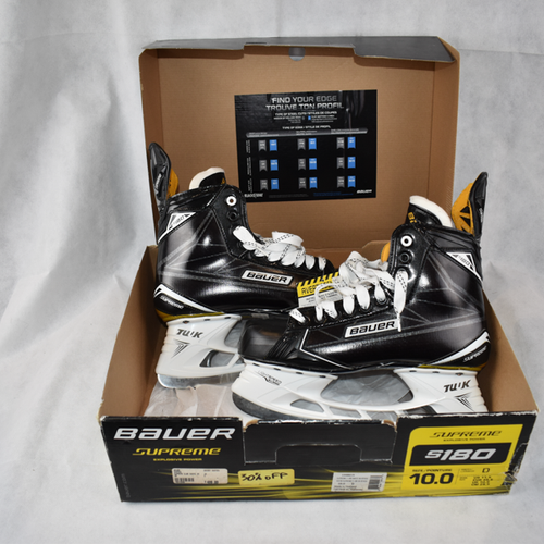 New Senior Bauer Supreme S180 Hockey Skates Regular Width Size 10D