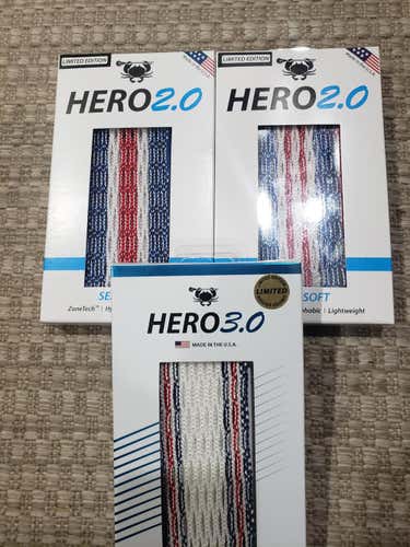 Red New ECD Lacrosse LTD USA Mesh 3 Pack