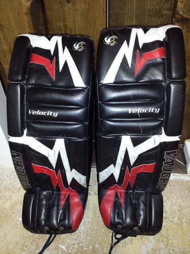 Black/Red Used Senior 35+1" Vaughn Regular Velocity V3 7500 Goalie Full Set