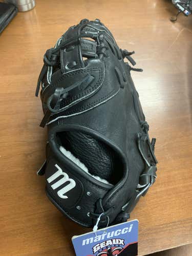 New Youth Marucci Left Hand Throw First Base Baseball Glove 12" Black