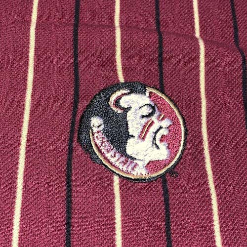 Vintage 90s FSU Striped Polo Shirt Florida State University Seminoles Mens L/XL