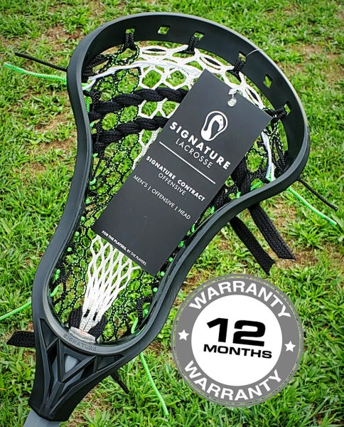 Black New Attack & Midfield Signature Strung Contract Offense Head
