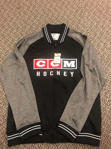 CCM Hockey Mens Large Full Zip Vintage Sweatshirt