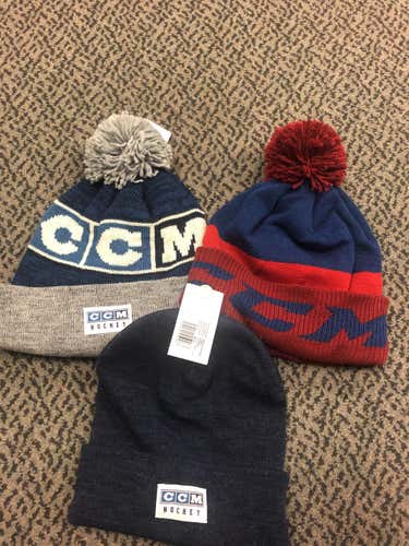 3 Pack CCM winter Hat Bundle