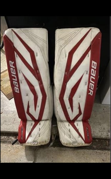 Red Senior 36" Bauer Supreme one90 Goalie Leg Pads