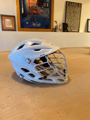 White Adult Player's Warrior Burn Helmet