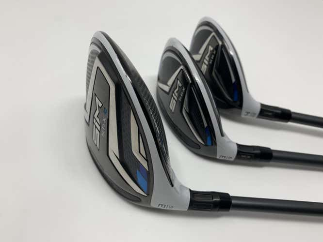 Left Handed LH TaylorMade SIM Max-D 16* 3 Wood, 19* Hybrid, 22* Hybrid - Hzrdus Smoke 6.0 Stiff