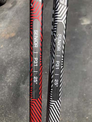 2-Used Senior Bauer Regular Supreme 2S Goalie Stick 25" Paddle