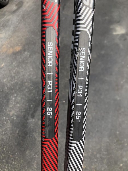 2-Used Senior Bauer Regular Supreme 2S Goalie Stick 25" Paddle
