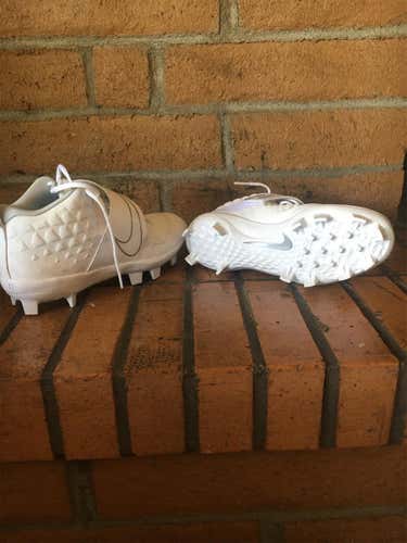 White Men's Molded Cleats High Top