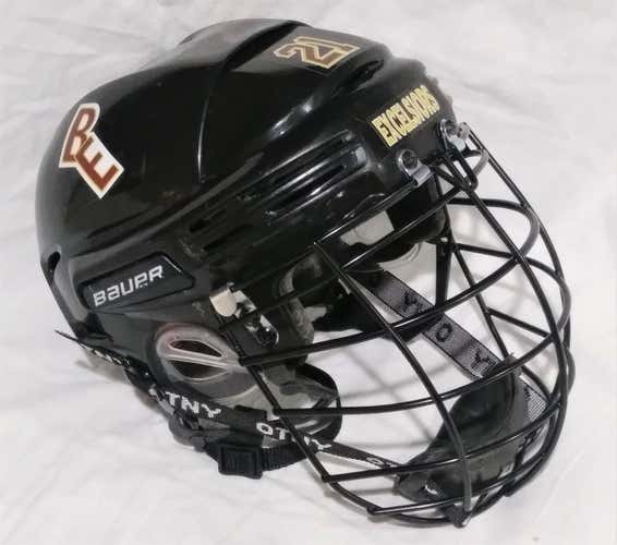 Bauer Senior BHH7500 Sr Helmet w/NAMI Cage-Brampton Excelsiors-Game Worn-Large