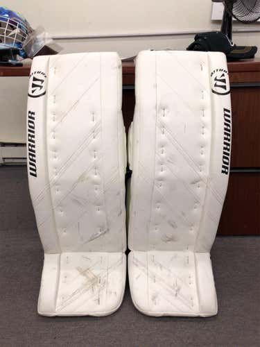 White Senior 33" Warrior Ritual G4 Pro Goalie Leg Pads
