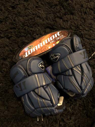 Blue New Warrior Mac Daddy 3 10" Lacrosse Gloves