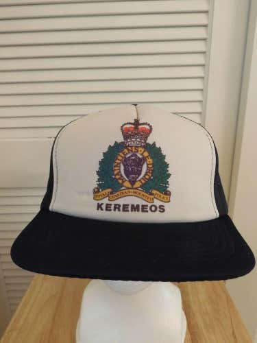 Vintage Royal Canadian Mounted Police Keremeos BC Mesh Trucker Snapback Hat RCMP