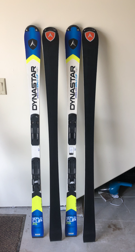 2 Pairs Dynastar World Cup SL Skis With Bindings