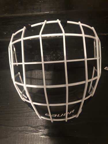 New Small Bauer Profile II Facemask Full Cage White