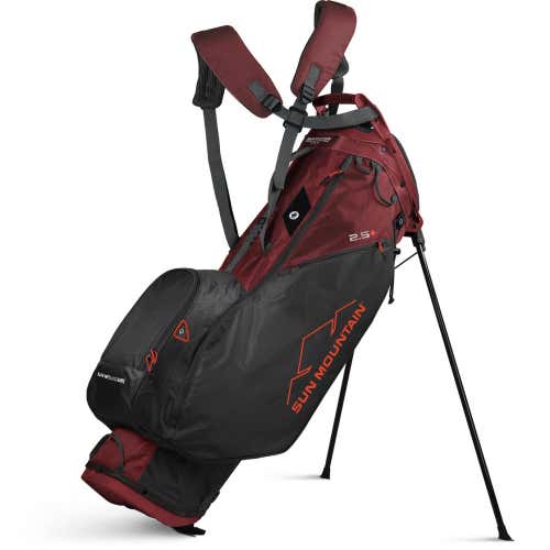 SUN MOUNTAIN 2.5+ STAND GOLF BAG MENS - NEW 2020 - BURGUNDY