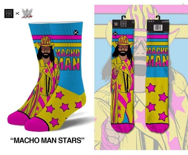 Odd Sox WWE Macho Man Stars Randy Savage Crew Socks Men's Wrestling