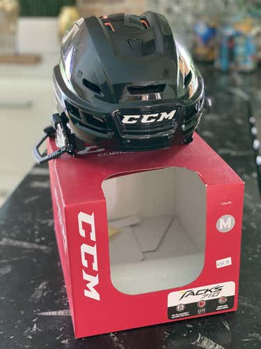 Black New Medium CCM Tacks 710 Helmet