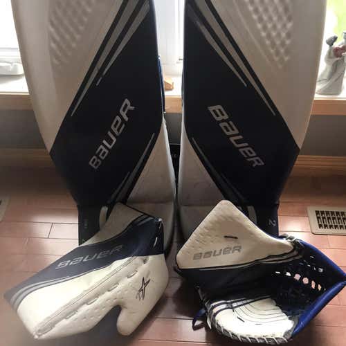 Blue Senior 33" Bauer Vapor 2X Pro Pro Stock Goalie Leg Pads