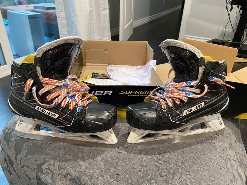 Used Junior Bauer Supreme 1S Hockey Goalie Skates Regular Width Size 5