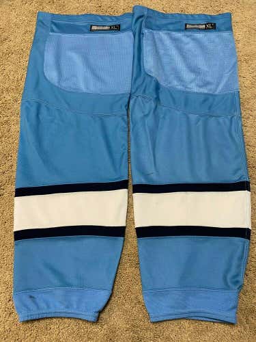 PITTSBURGH PENGUINS Reebok Light Blue 07'08 Winter Classic XL+ Game Hockey Socks