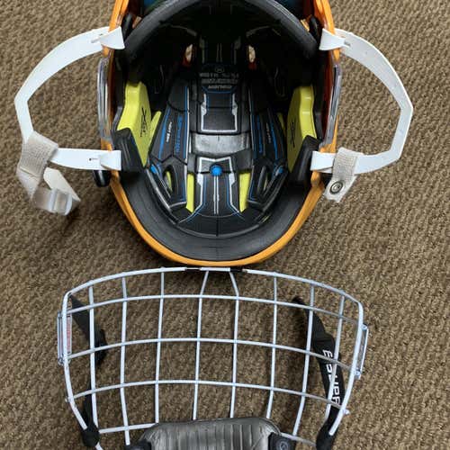 Yellow Used Medium Bauer Re-Akt 200 Helmet