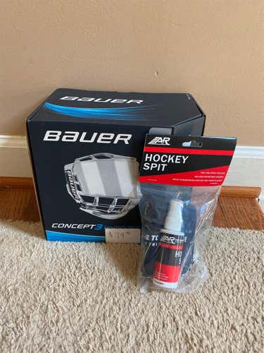 Bauer Concept 3 Full Shield and Hockey Spit Bundle