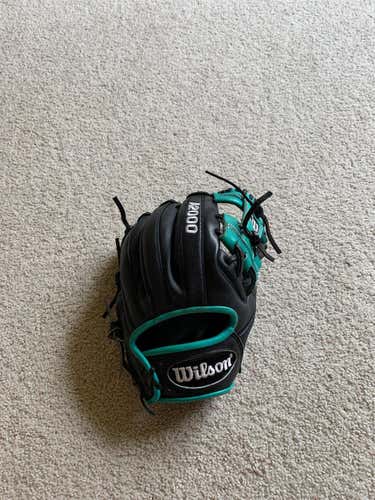 Black High School/College Infield A2000 11.5" Baseball Glove
