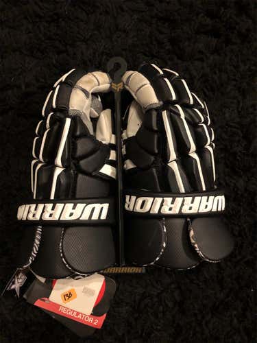 Black New Warrior Regulator 2 13" Lacrosse Gloves