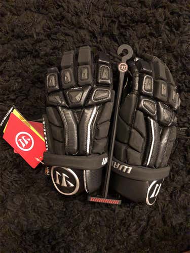 Black New Goalie Warrior Nemesis Pro 7” (Medium) Lacrosse Gloves