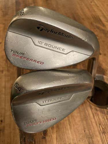 TaylorMade Tour Preferred 54 & 58 Wedge Set RH  KBS Tour V Shafts w Great Grips