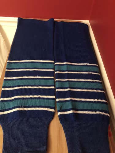 Used Senior XL CCM Socks Pro Stock Worcester Ice Cats
