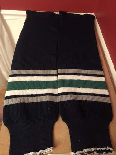 Hartford Whalers Used Senior XL CCM Socks Pro Stock