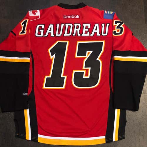 Reebok Premier Calgary Flames GAUDREAU Jersey LARGE