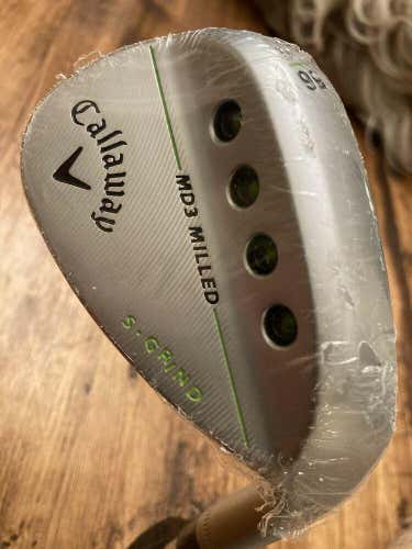 Callaway MD3 Milled 56* 10 Chrome Satin Wedge S-Grind •R• RH 35 1/4” Wedge Flex