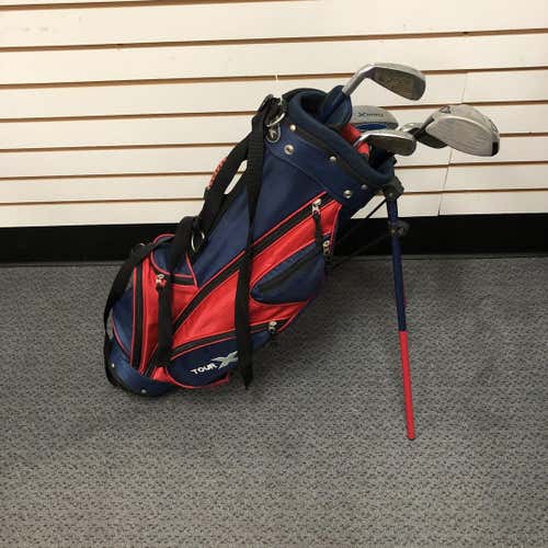 Used Tour X Golf Set W Bag 5 Piece Graphite Regular Golf Club Sets Junior