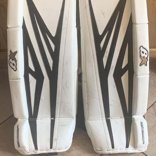 White Junior 27" Brian's GNETiK 8.0 Goalie Leg Pads