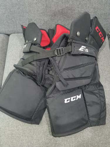 Black New Junior Medium CCM E1.5 Hockey Goalie Pants
