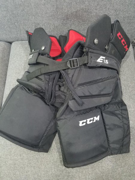 Black New Junior Medium CCM E1.5 Hockey Goalie Pants