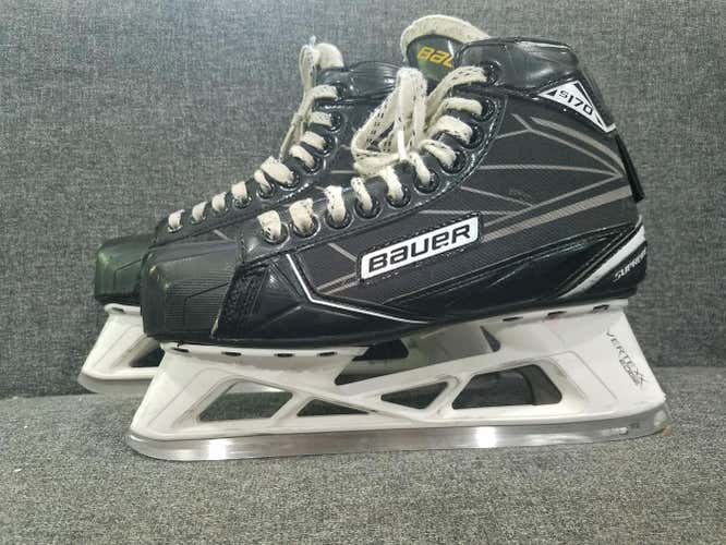 Used Junior Bauer Supreme S170 Hockey Goalie Skates Regular Width Size 6.5